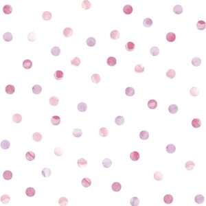 WallPops DWPK2466 Removable Peel & Stick Watercolor Dots Wall Art Kit, Pink